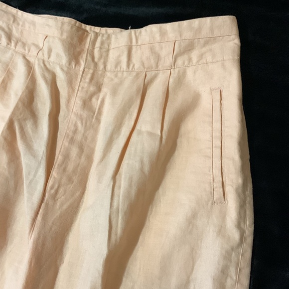 Palmetto’s vintage linen tapered leg high waist 80s peach pants 18/34 like new - Picture 5 of 11
